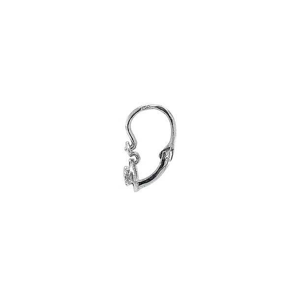 Children's Earrings with White Gold Zircons