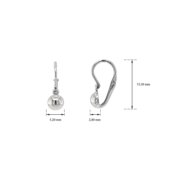 Children's White Gold Earrings