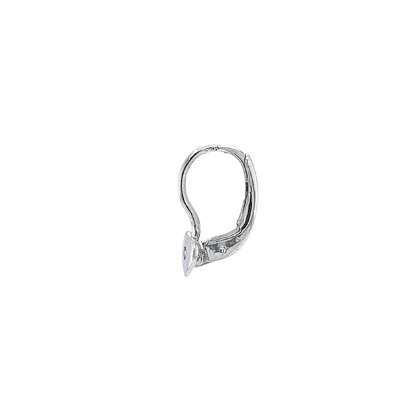 Earrings Heart with Zircones in White Gold