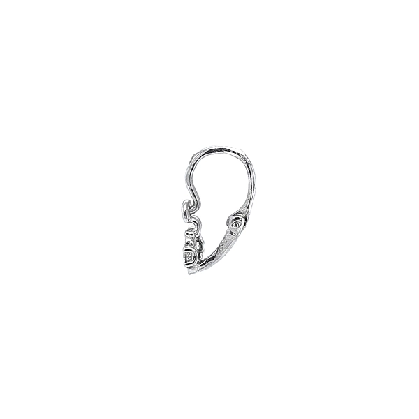 Children's Earrings with White Gold Zircons