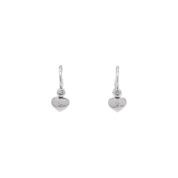 Children's Earrings Hearts with Zircons