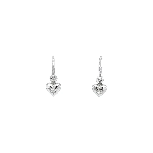 Children's Earrings Hearts with Zircons