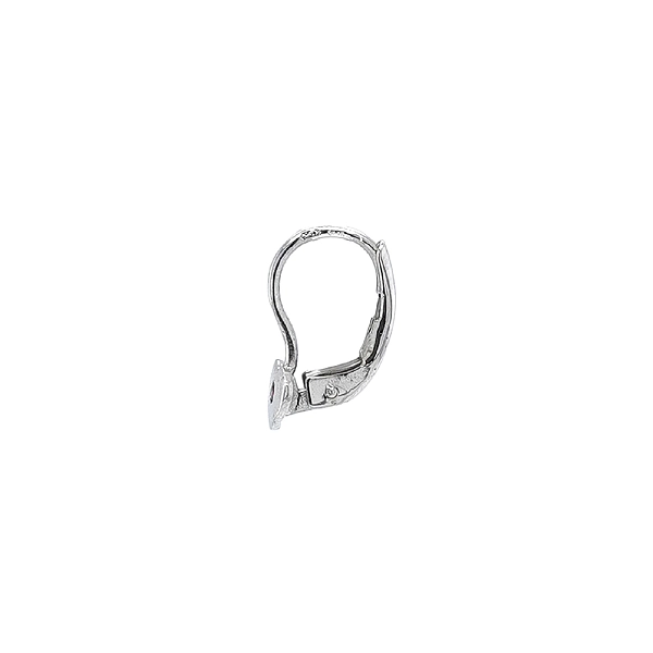 Earrings Heart with Ruby in White Gold