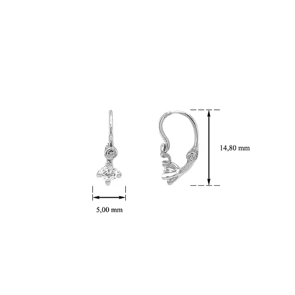 Zlaté Dětské Náušnice se Zirkony