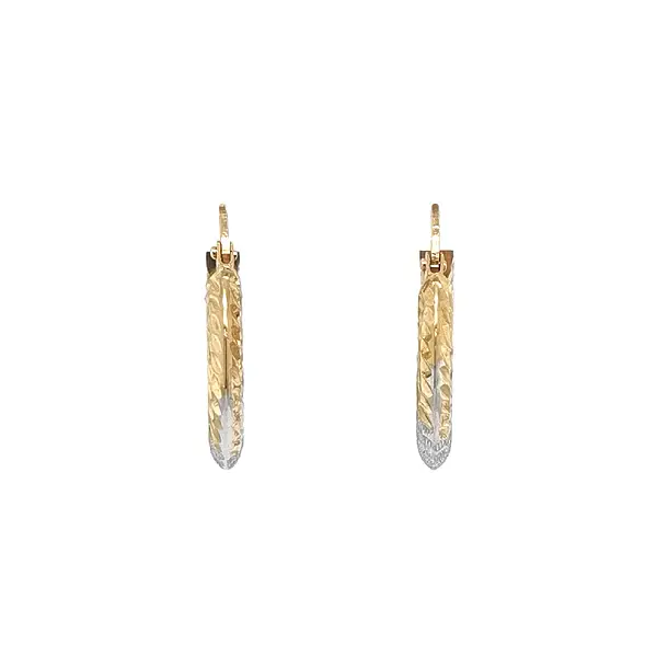 Elegantní kruhové náušnice z kombinovaného zlata