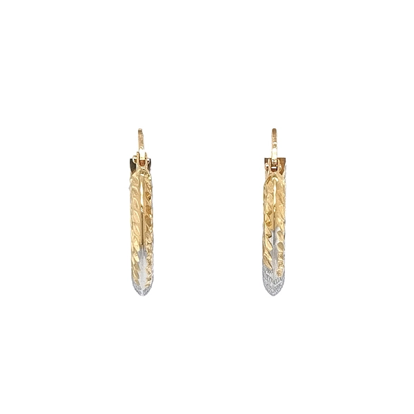 Elegant Two-Tone Gold Hoop Earrings
