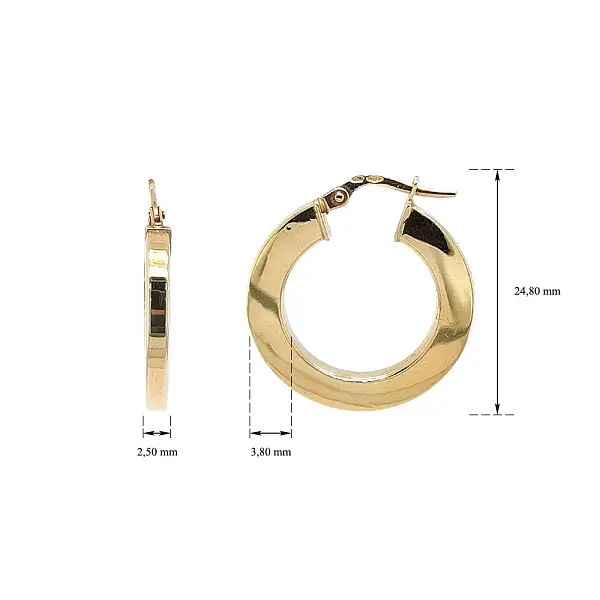 Elegantní kruhové náušnice ze zlatavvv