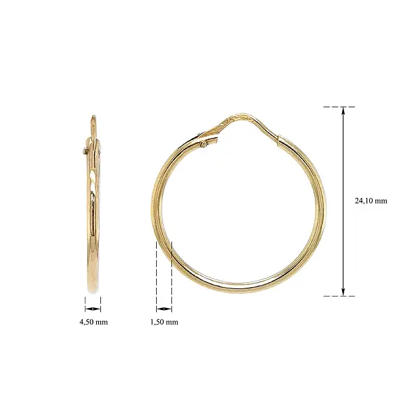 Elegantní a Nadčasové Kruhové Náušnice ze Zlata
