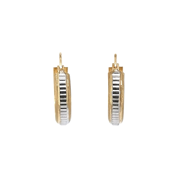 Elegant Two-Tone Gold Hoop Earrings
