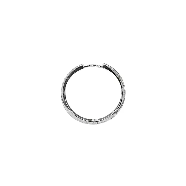 Kruhové Náušnice se Zirkony z Bílého Zlata