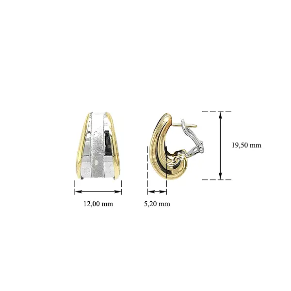 Náušnice z Kombinovaného Zlata