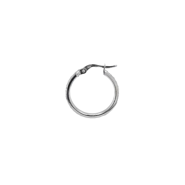 White Gold Round Earrings