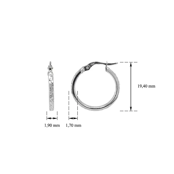 Kruhové Náušnice z Bílého Zlata