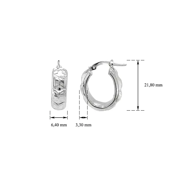 Kruhové Náušnice z Bílého Zlata