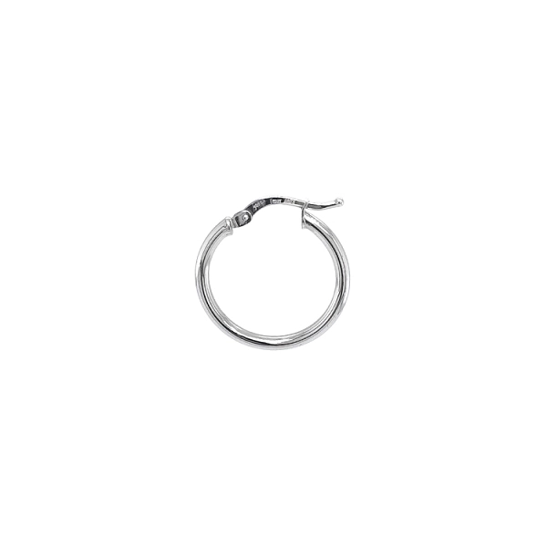 White Gold Round Earrings