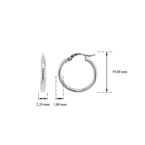 Kruhové Náušnice z Bílého Zlata