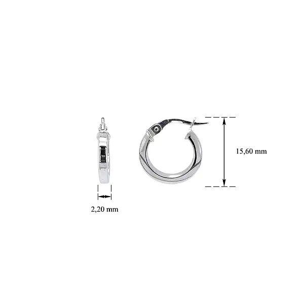 Kruhové Náušnice z Bílého Zlata