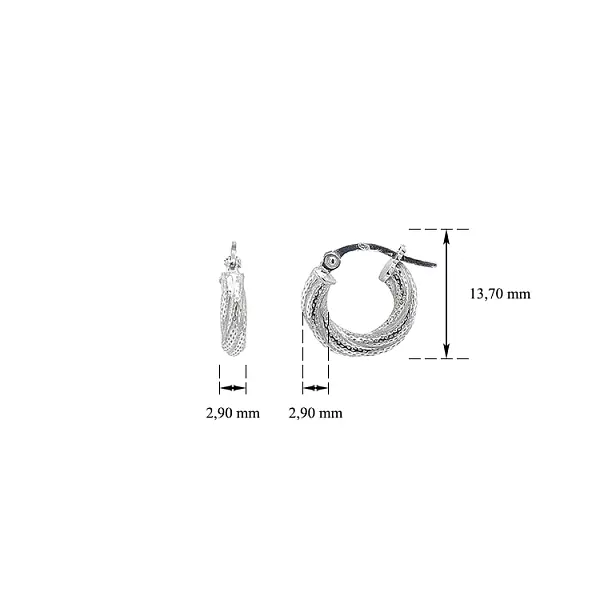 Kruhové Náušnice z Bílého Zlata