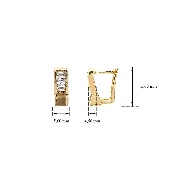 Zlaté Náušnice se Zirkony