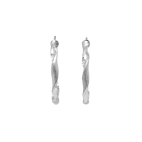 Kruhové Náušnice z Bílého Zlata