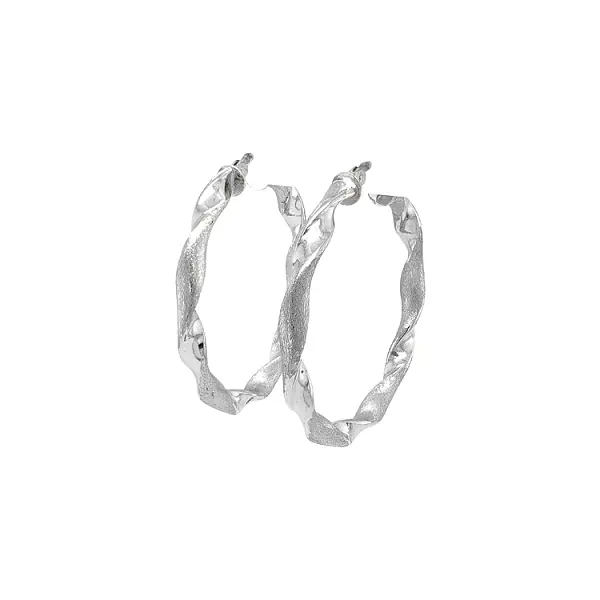 Kruhové Náušnice z Bílého Zlata