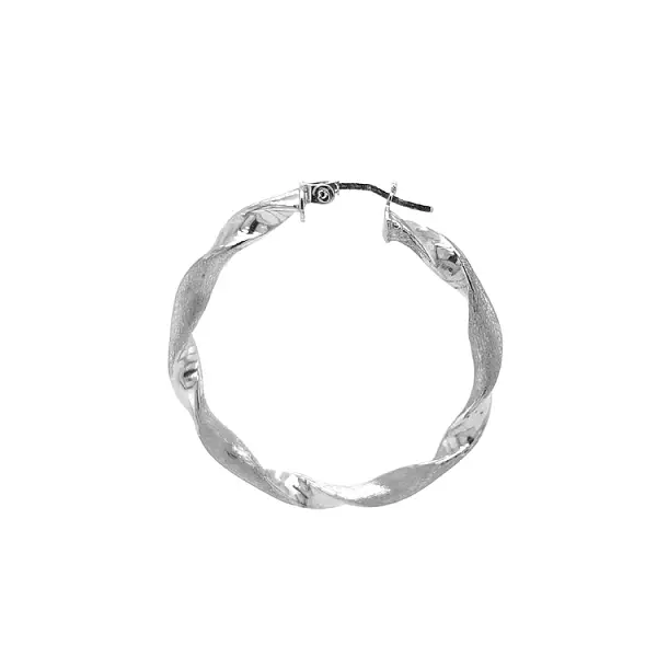 Kruhové Náušnice z Bílého Zlata