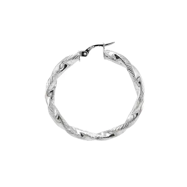 Kruhové Náušnice z Bílého Zlata