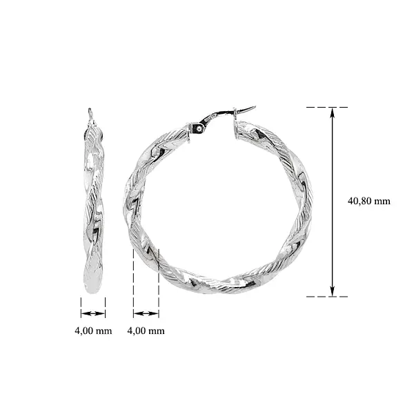 Kruhové Náušnice z Bílého Zlata