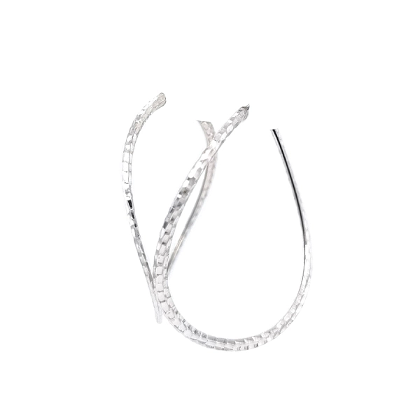 White Gold Round Earrings