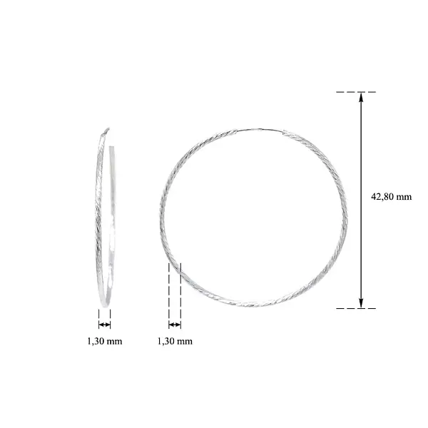 Kruhové Náušnice z Bílého Zlata