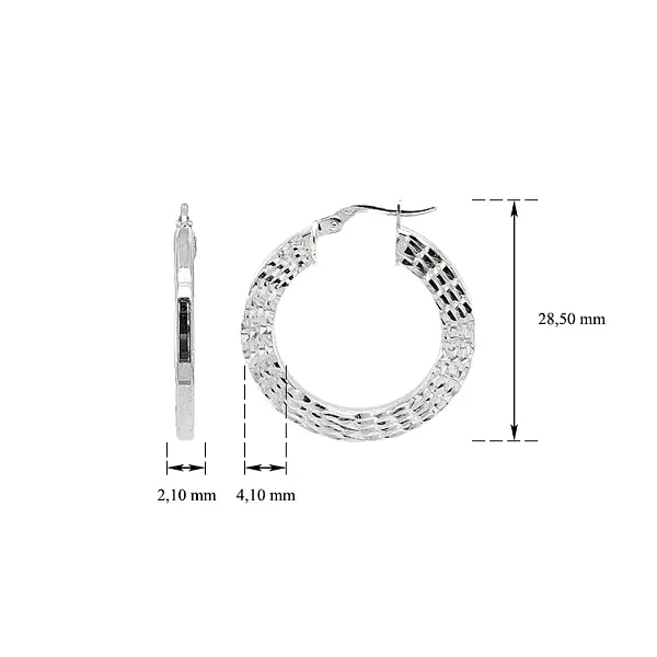 Kruhové Náušnice z Bílého Zlata