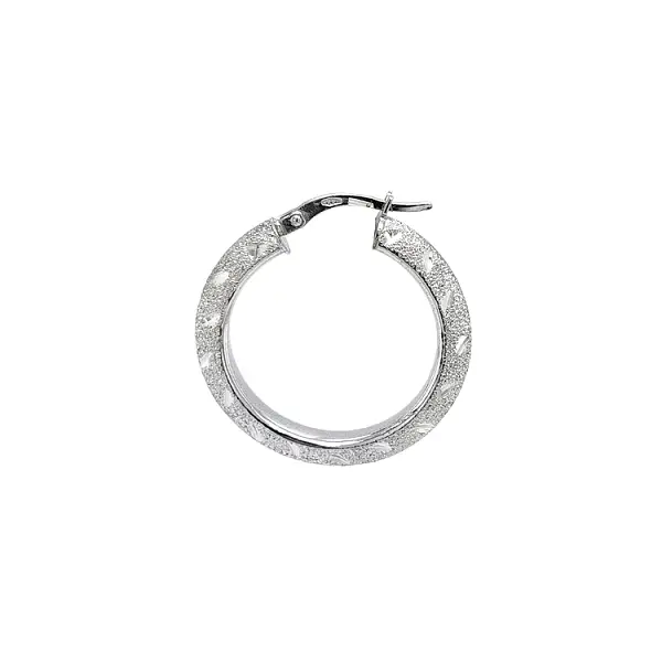 Kruhové Náušnice z Bílého Zlata
