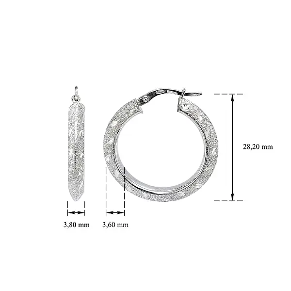 Kruhové Náušnice z Bílého Zlata