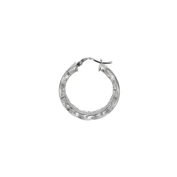 Kruhové Náušnice z Bílého Zlata