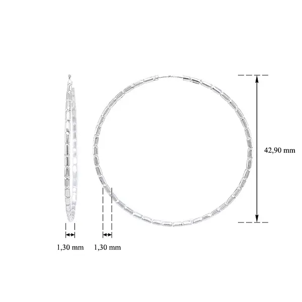 Kruhové Náušnice z Bílého Zlata