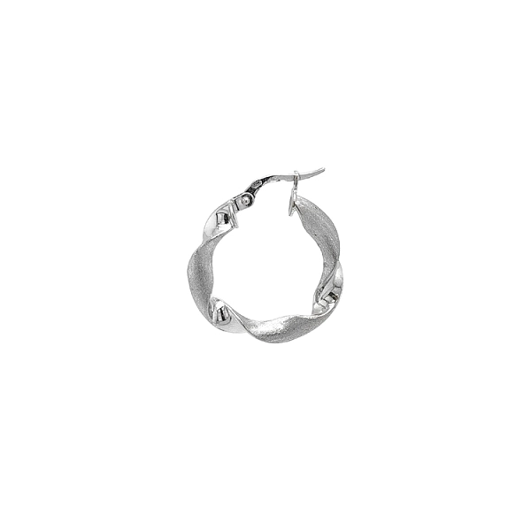 White Gold Round Earrings