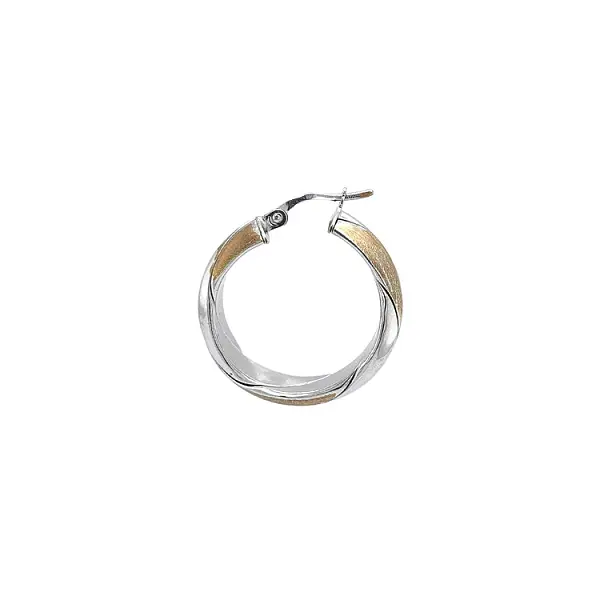 Kruhové Náušnice z Kombinovaného Zlata