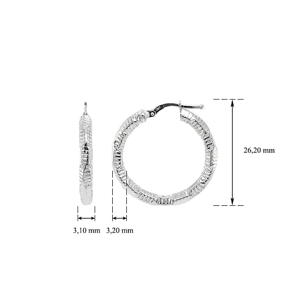 Kruhové Náušnice z Bílého Zlata