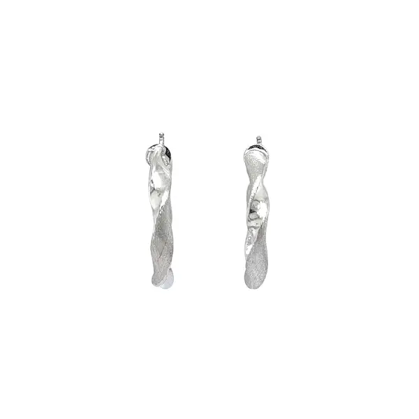 Kruhové Náušnice z Bílého Zlata