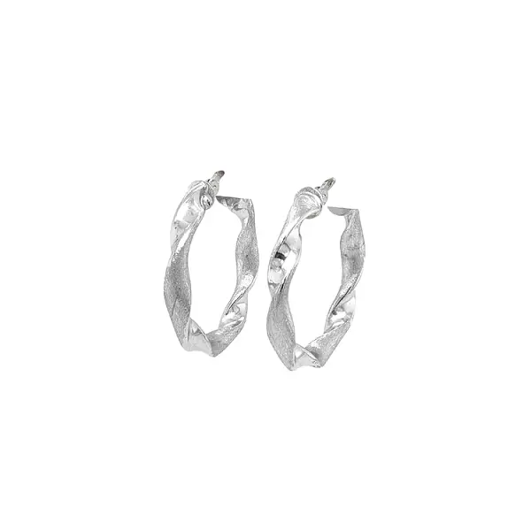 Kruhové Náušnice z Bílého Zlata