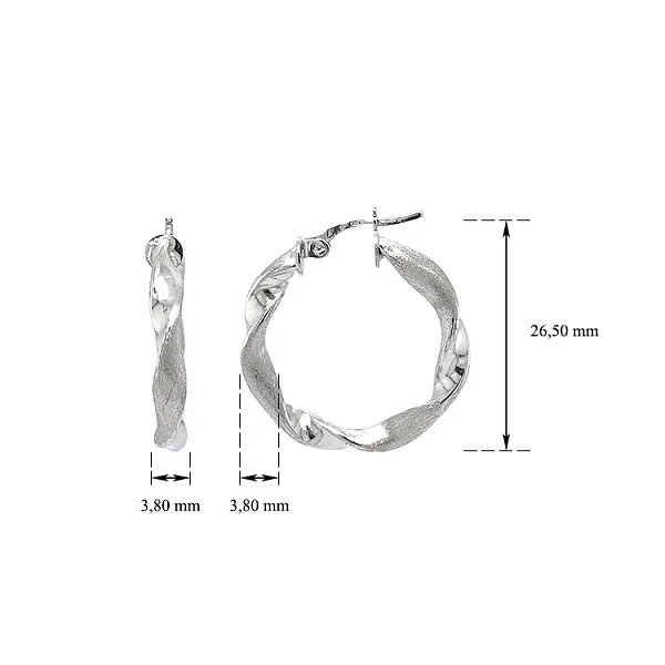 Kruhové Náušnice z Bílého Zlata