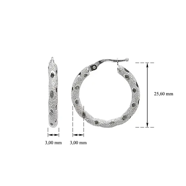 Kruhové Náušnice z Bílého Zlata