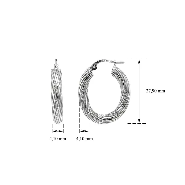Kruhové Náušnice z Bílého Zlata
