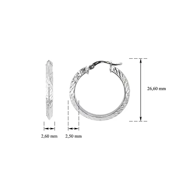 Kruhové Náušnice z Bílého Zlata