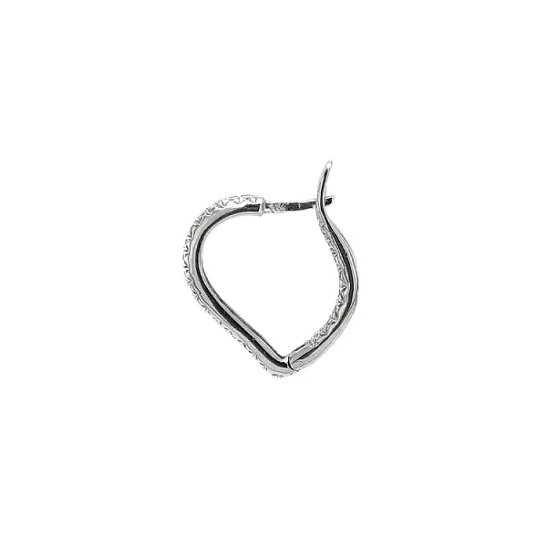 Kruhové Náušnice se Zirkony z Bílého Zlata