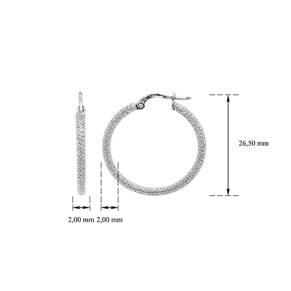 Kruhové Náušnice z Bílého Zlata