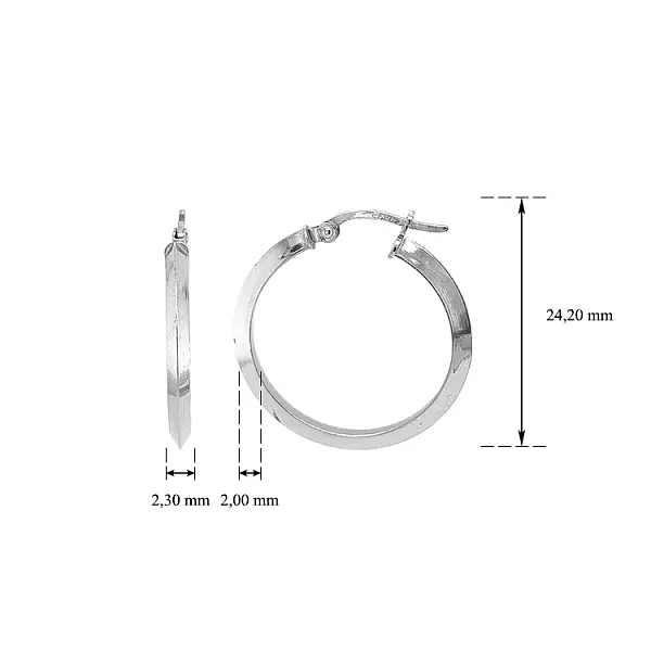 Kruhové Náušnice z Bílého Zlata