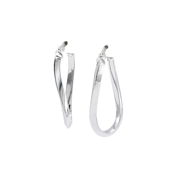 Kruhové Náušnice z Bílého Zlata