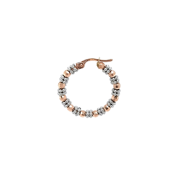 Round Earrings made of Combination Gold