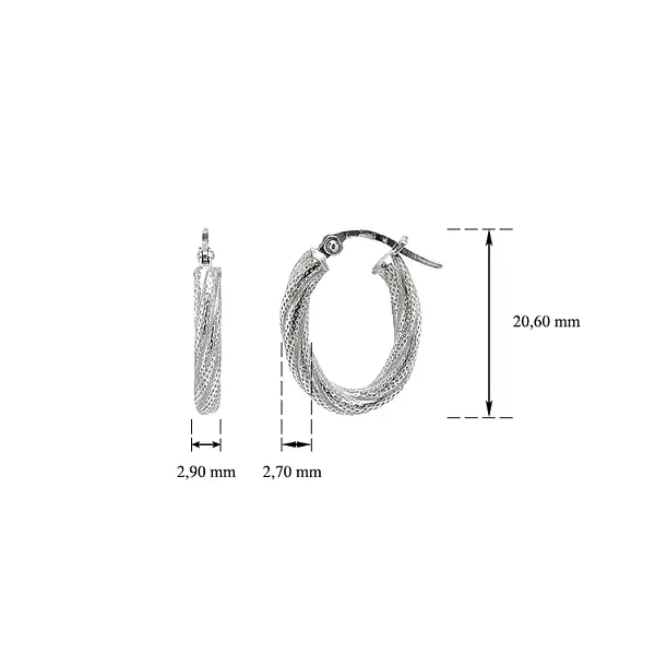 Kruhové Náušnice z Bílého Zlata